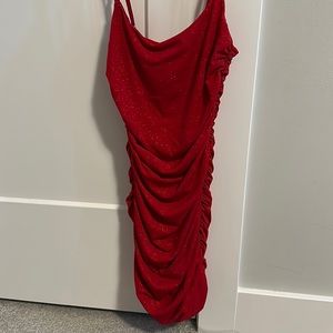 Red sparkly body con dress from Lucy in the Sky size small